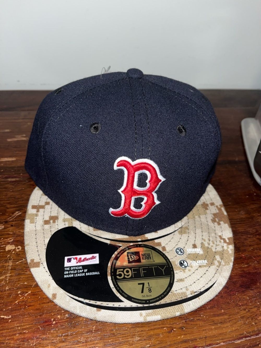 New Era Boston Red Sox Dark BLUE and Digi camo Bill 7 1/8 Fitted